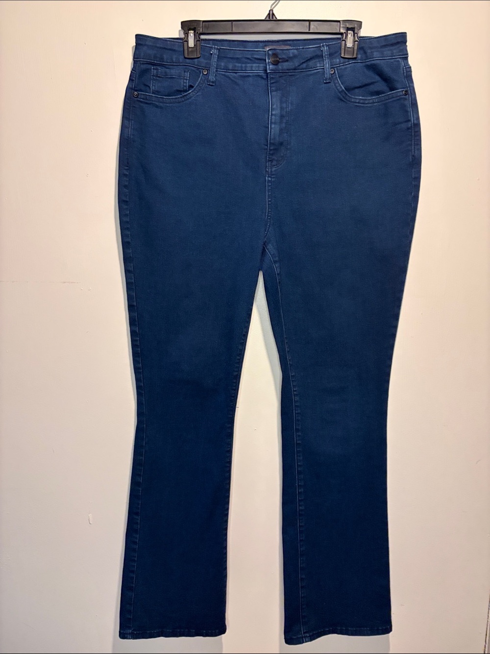 NYDJ Slim Bootcut Lift Tuck Technology Denim Dark Blue Jeans SZ 16